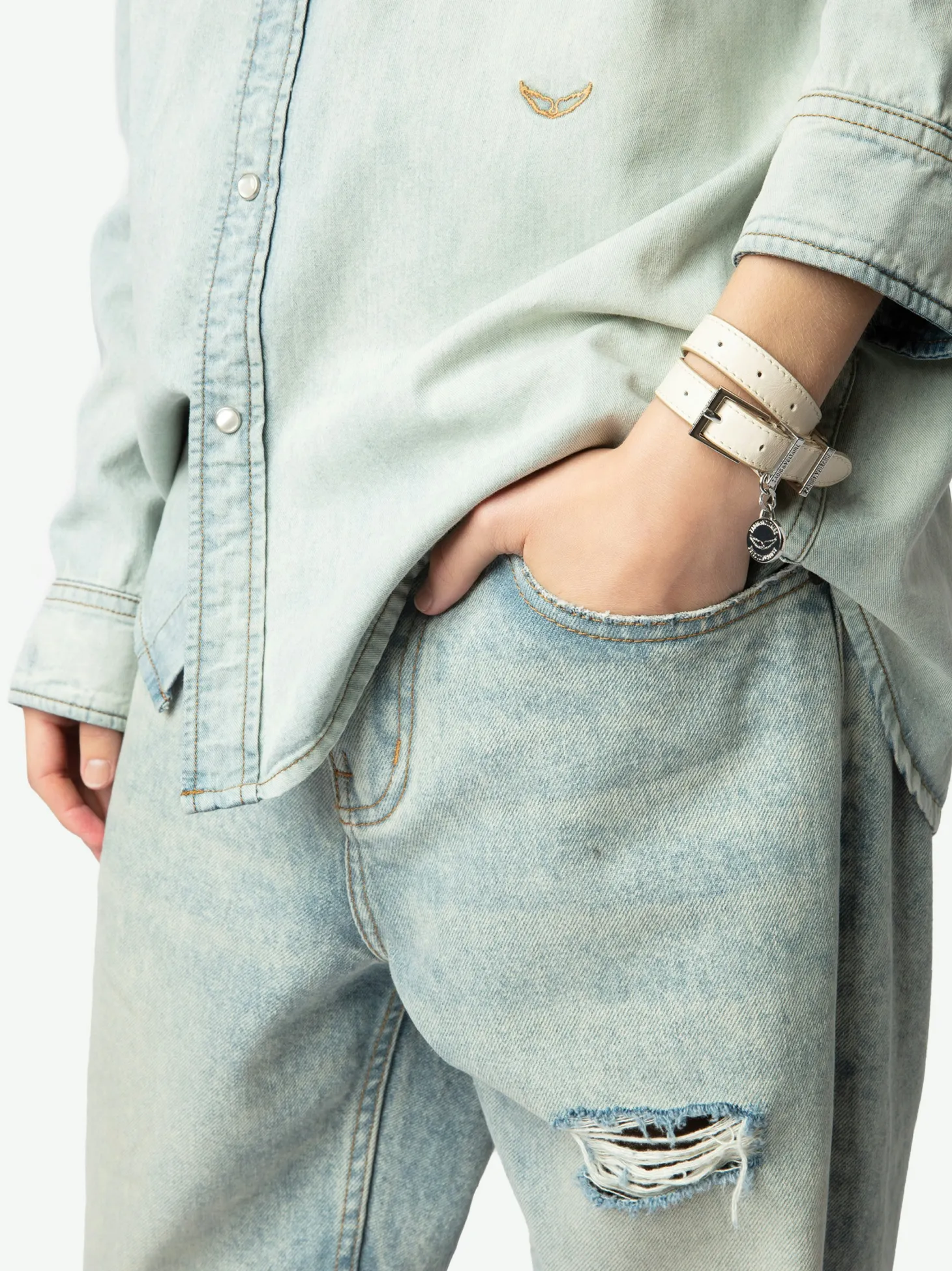 Store Zadig & Voltaire Sunny Leather BraceletNEW Flash