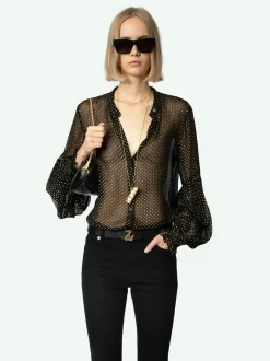Clearance Zadig & Voltaire Tandy BlouseNEW Black