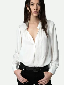 Best Zadig & Voltaire Tink Satin BlouseICONIC White