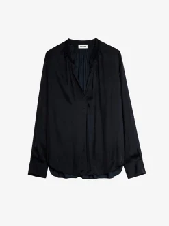 New Zadig & Voltaire Tink Satin BlouseICONIC Black