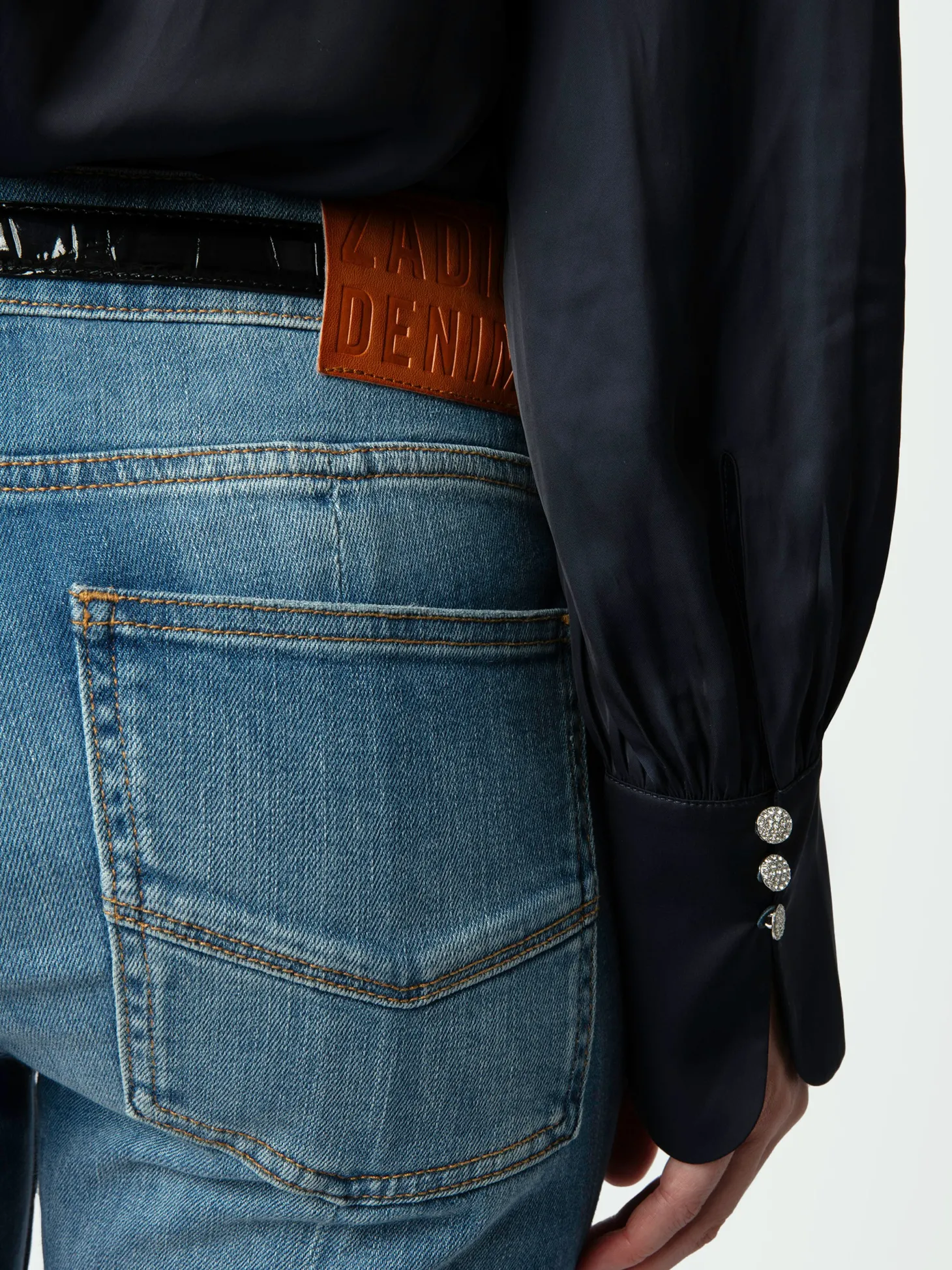 Store Zadig & Voltaire Tinous Satin ShirtNEW Encre
