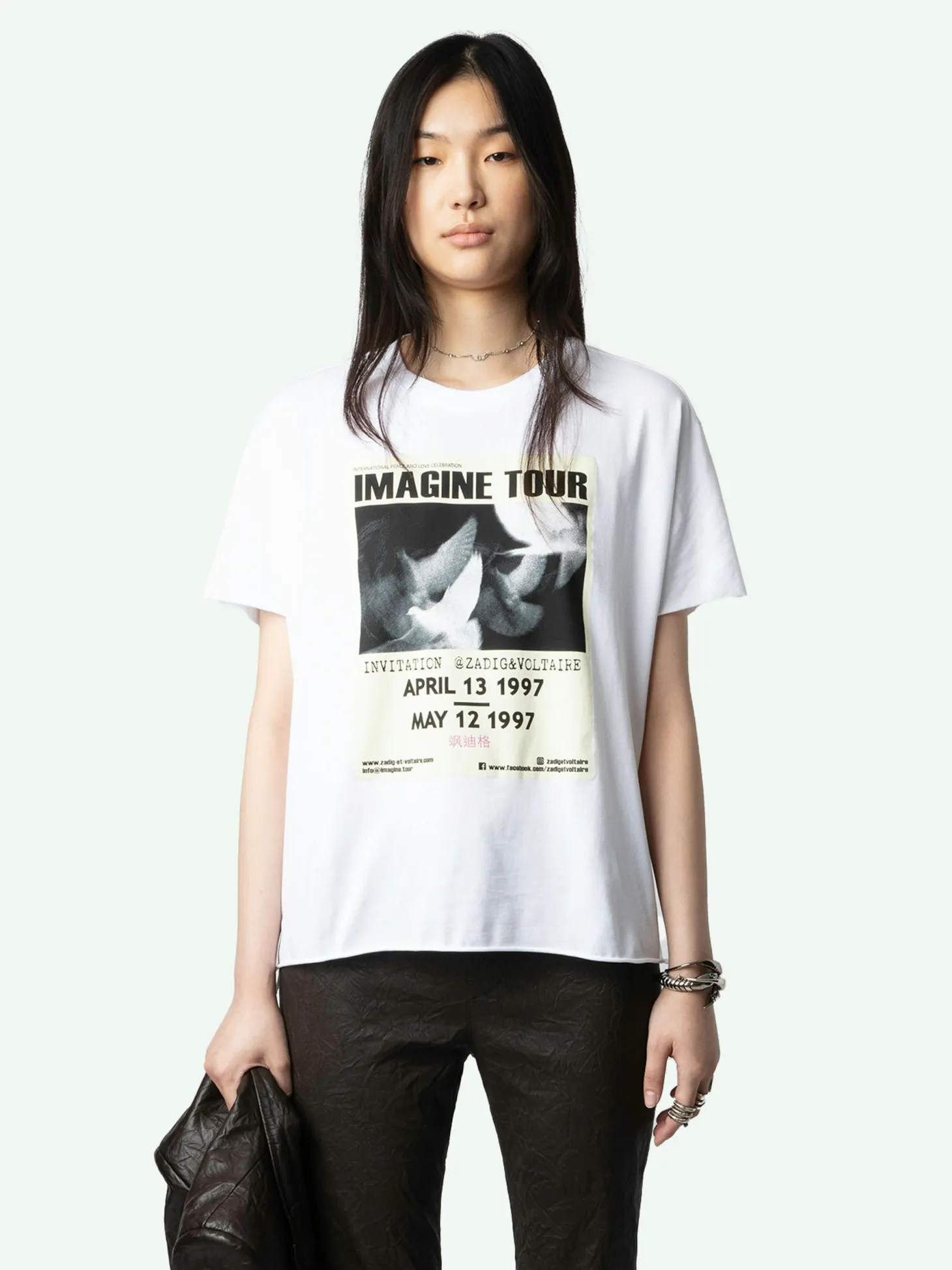 Shop Zadig & Voltaire Tommer Concert T-shirtNEW White
