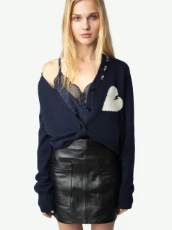 Shop Zadig & Voltaire Travia Cashmere CardiganNEW Encre