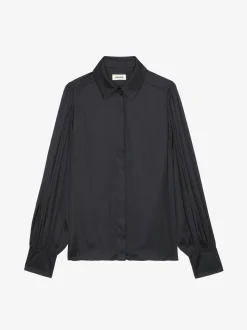Flash Sale Zadig & Voltaire Trenta Satin Blouse Black