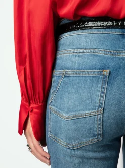 Flash Sale Zadig & Voltaire Trenta Satin BlouseNEW Cerise