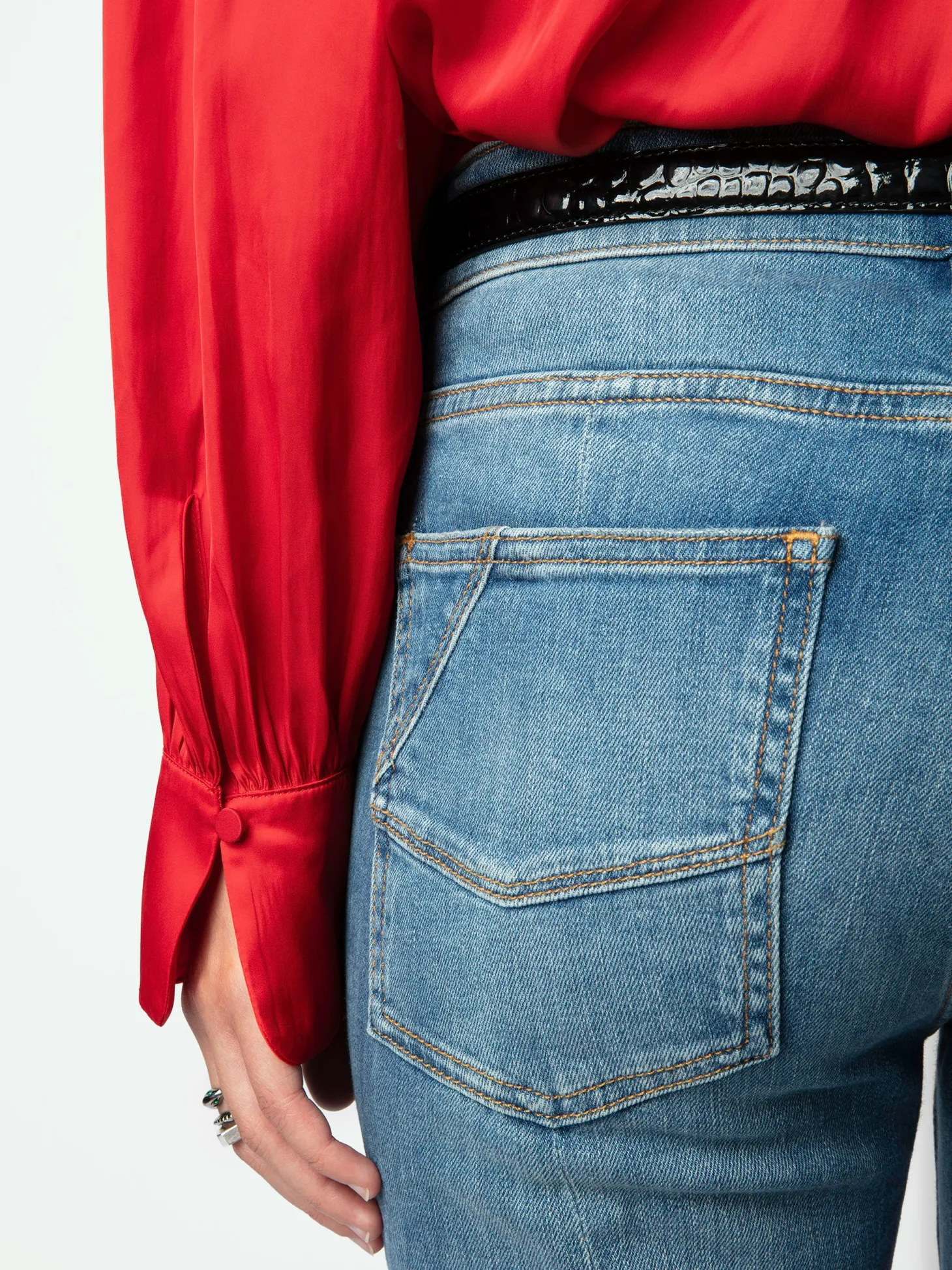 Flash Sale Zadig & Voltaire Trenta Satin BlouseNEW Cerise