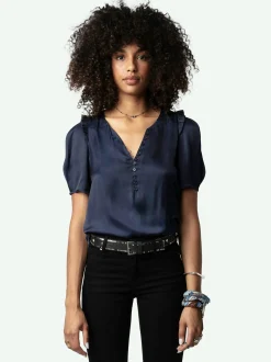 New Zadig & Voltaire Twity Satin Top Sailor