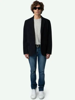 Best Zadig & Voltaire Valfried Suede Blazer Encre