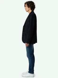 Best Zadig & Voltaire Valfried Suede Blazer Encre
