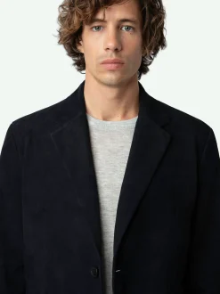 Best Zadig & Voltaire Valfried Suede Blazer Encre