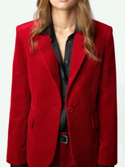 Clearance Zadig & Voltaire Vavy BlazerNEW Velvet