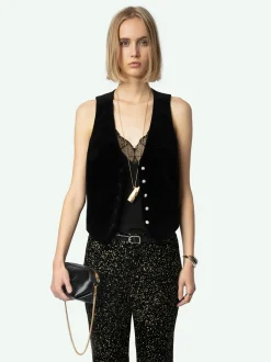 Cheap Zadig & Voltaire Velvet Emaux BlazerNEW Black