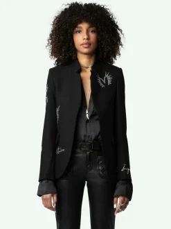 Flash Sale Zadig & Voltaire Very Diamanté Blazer Black