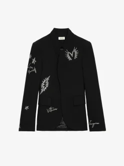 Flash Sale Zadig & Voltaire Very Diamanté Blazer Black