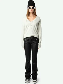 Store Zadig & Voltaire Vivi Patch Cashmere SweaterNEW Grey