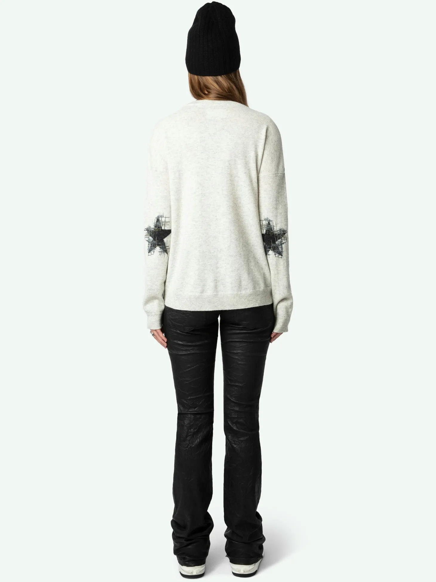 Store Zadig & Voltaire Vivi Patch Cashmere SweaterNEW Grey