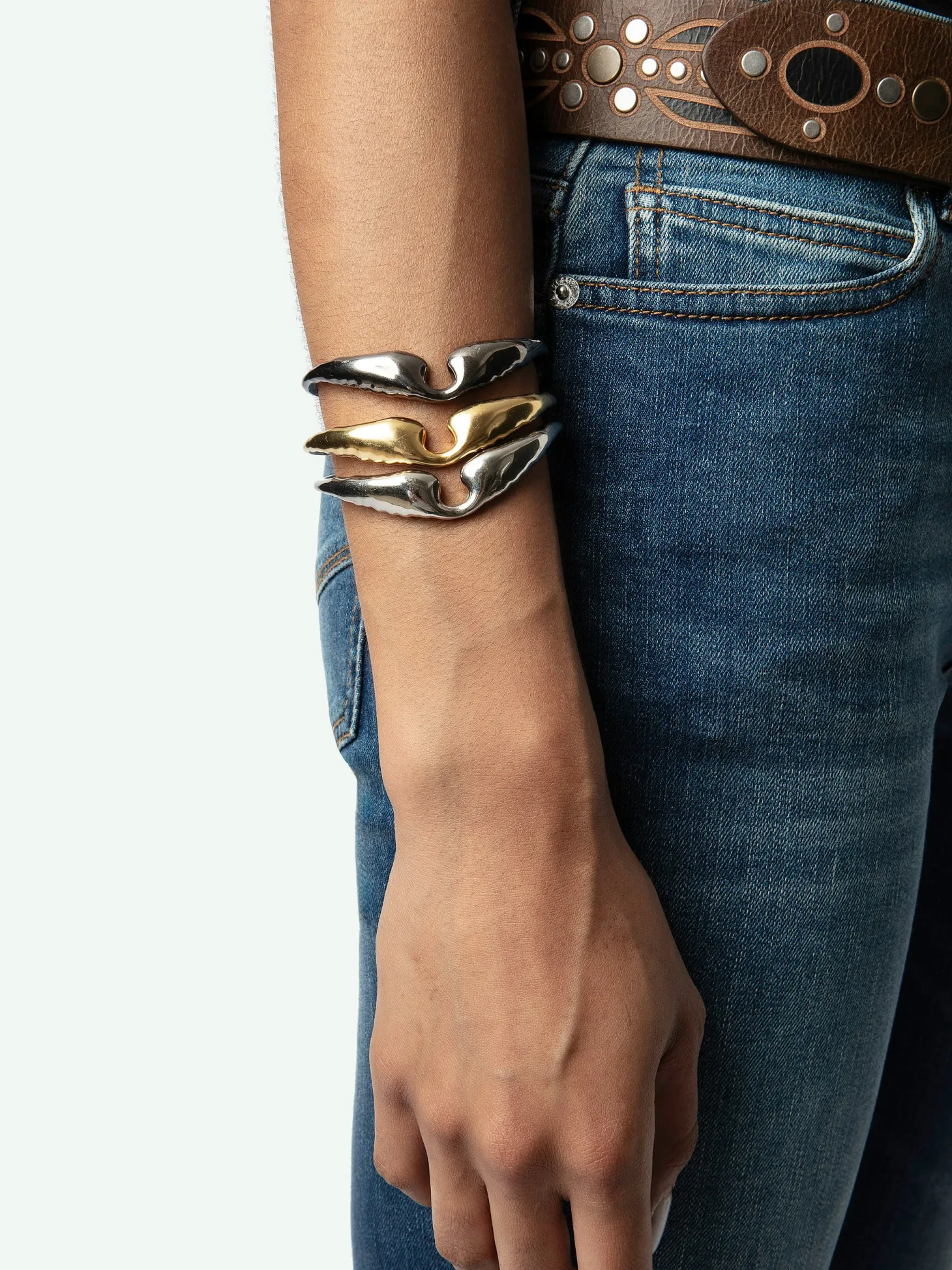 New Zadig & Voltaire Wings Bracelet Shinygold