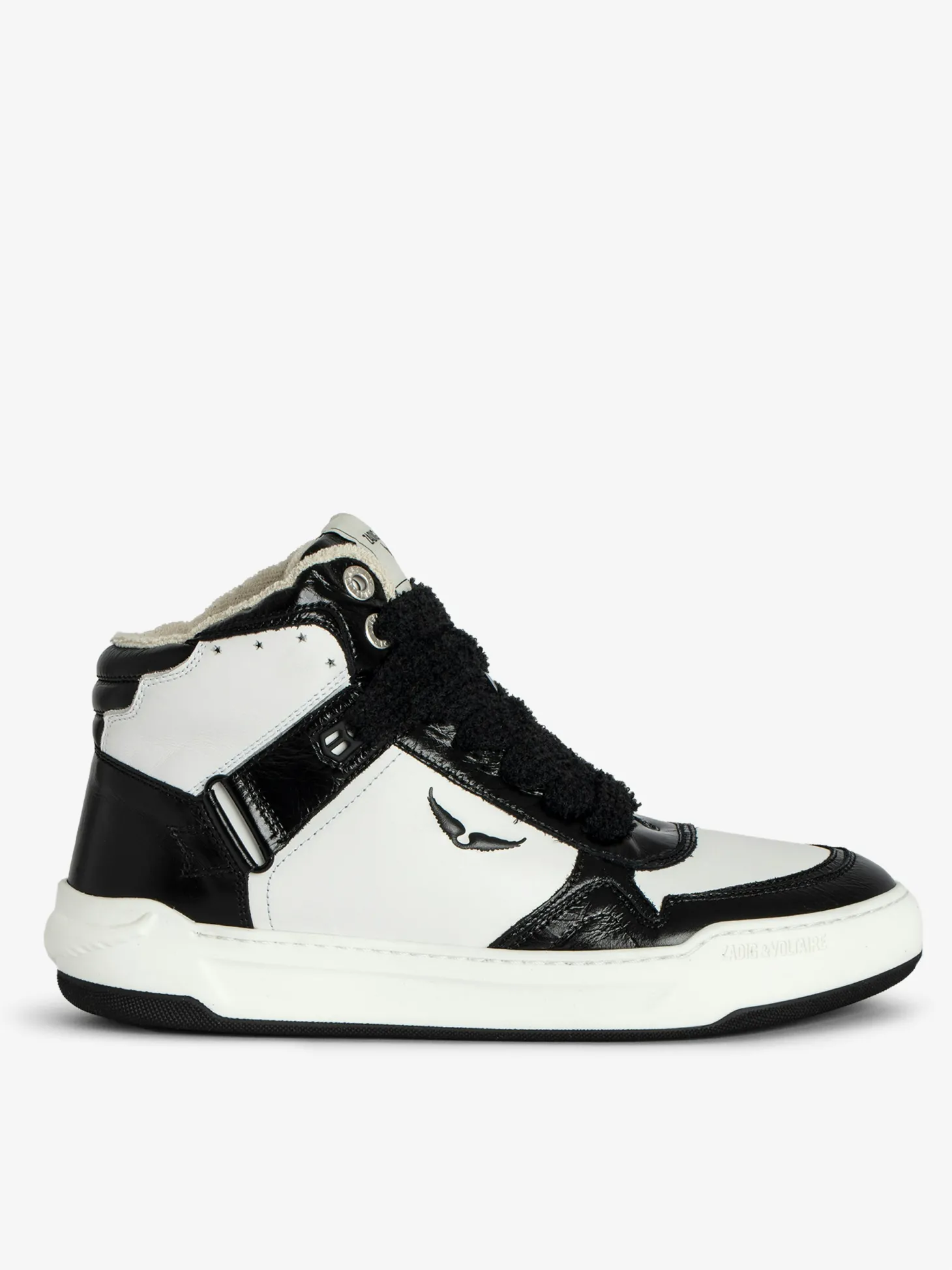 Outlet Zadig & Voltaire Wings High-Top SneakersNEW Black