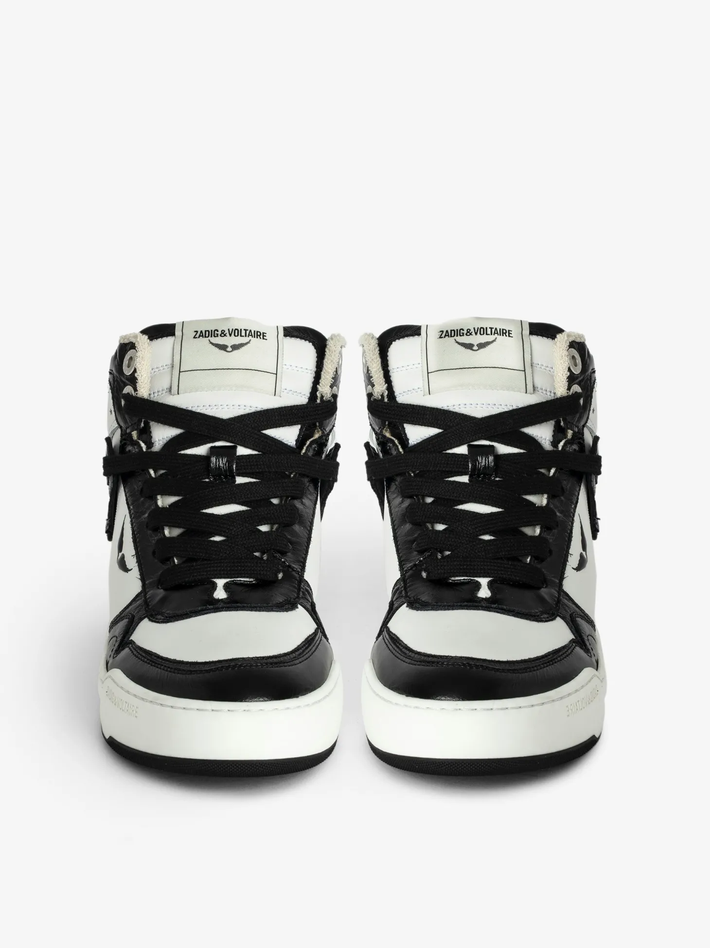 Outlet Zadig & Voltaire Wings High-Top SneakersNEW Black