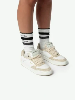 Fashion Zadig & Voltaire Wings Low-Top Sneakers Ice