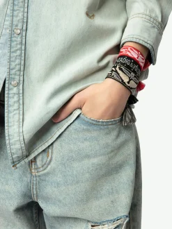 New Zadig & Voltaire Woven Zadig BraceletNEW Black