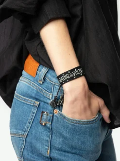 New Zadig & Voltaire Woven Zadig BraceletNEW Black