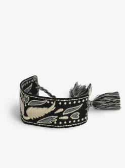 Outlet Zadig & Voltaire Woven Zadig BraceletNEW Black