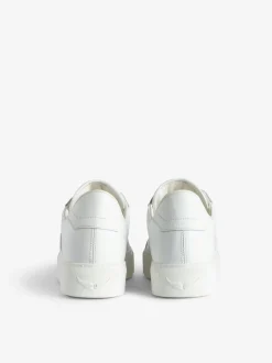 Sale Zadig & Voltaire ZV1747 La Flash Low-Top Platform Sneakers White